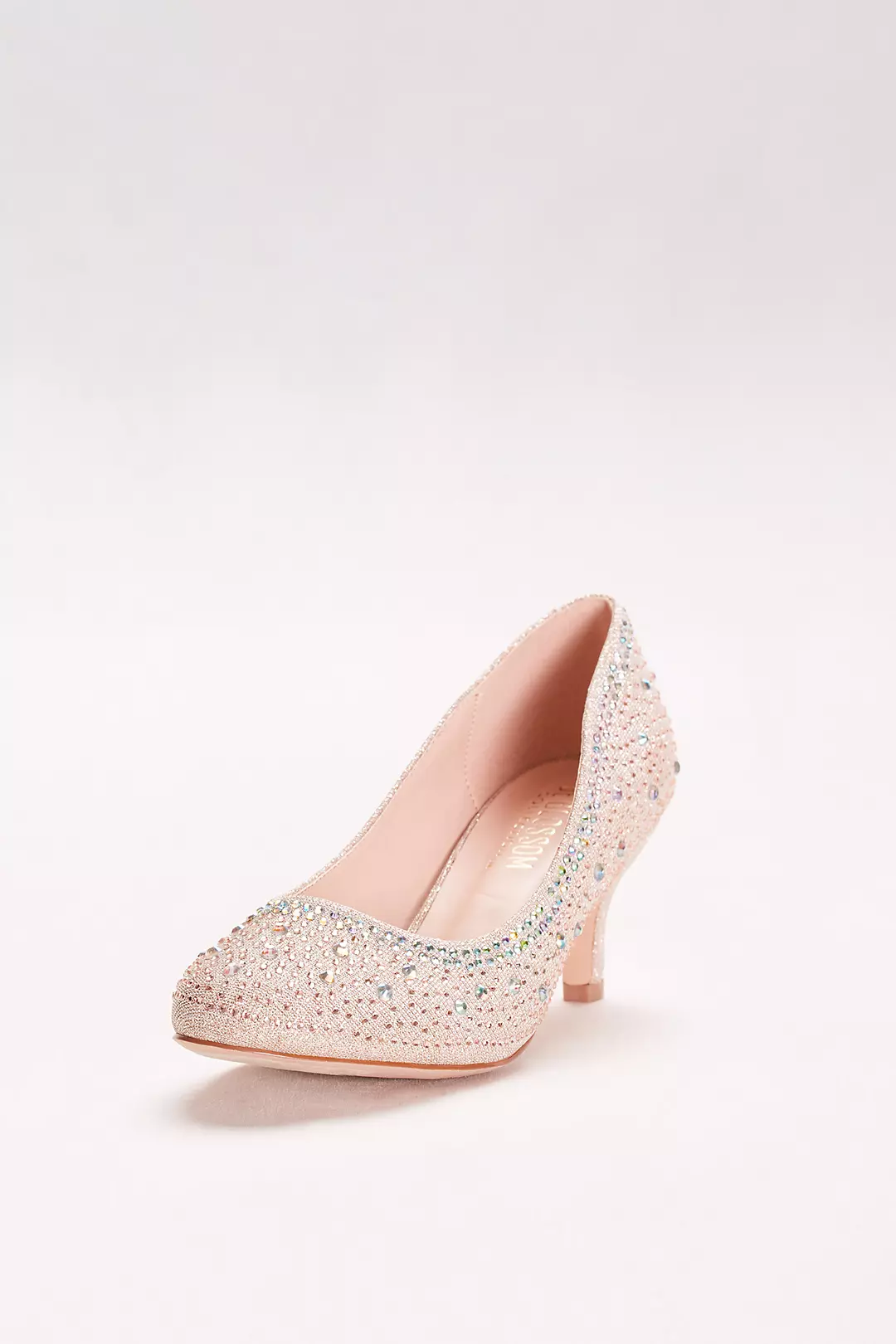 Low-Heeled Pumps with Crystal Embellishment Image