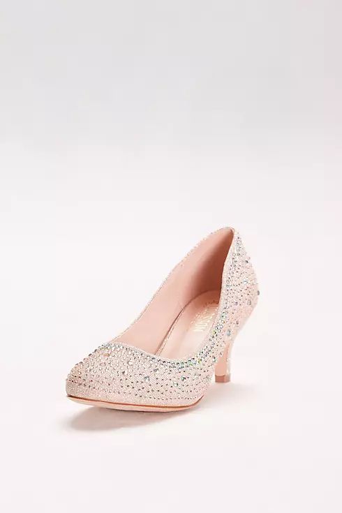 Low-Heeled Pumps with Crystal Embellishment Image 1