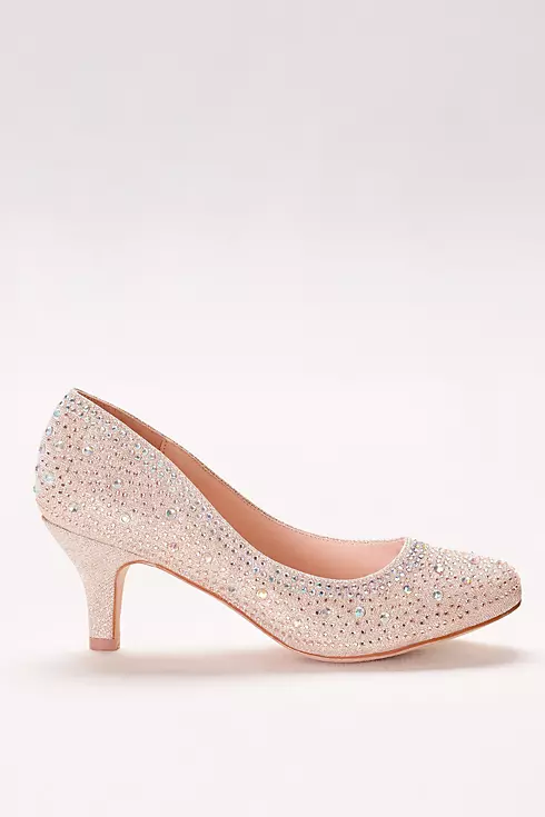 Low-Heeled Pumps with Crystal Embellishment Image 3