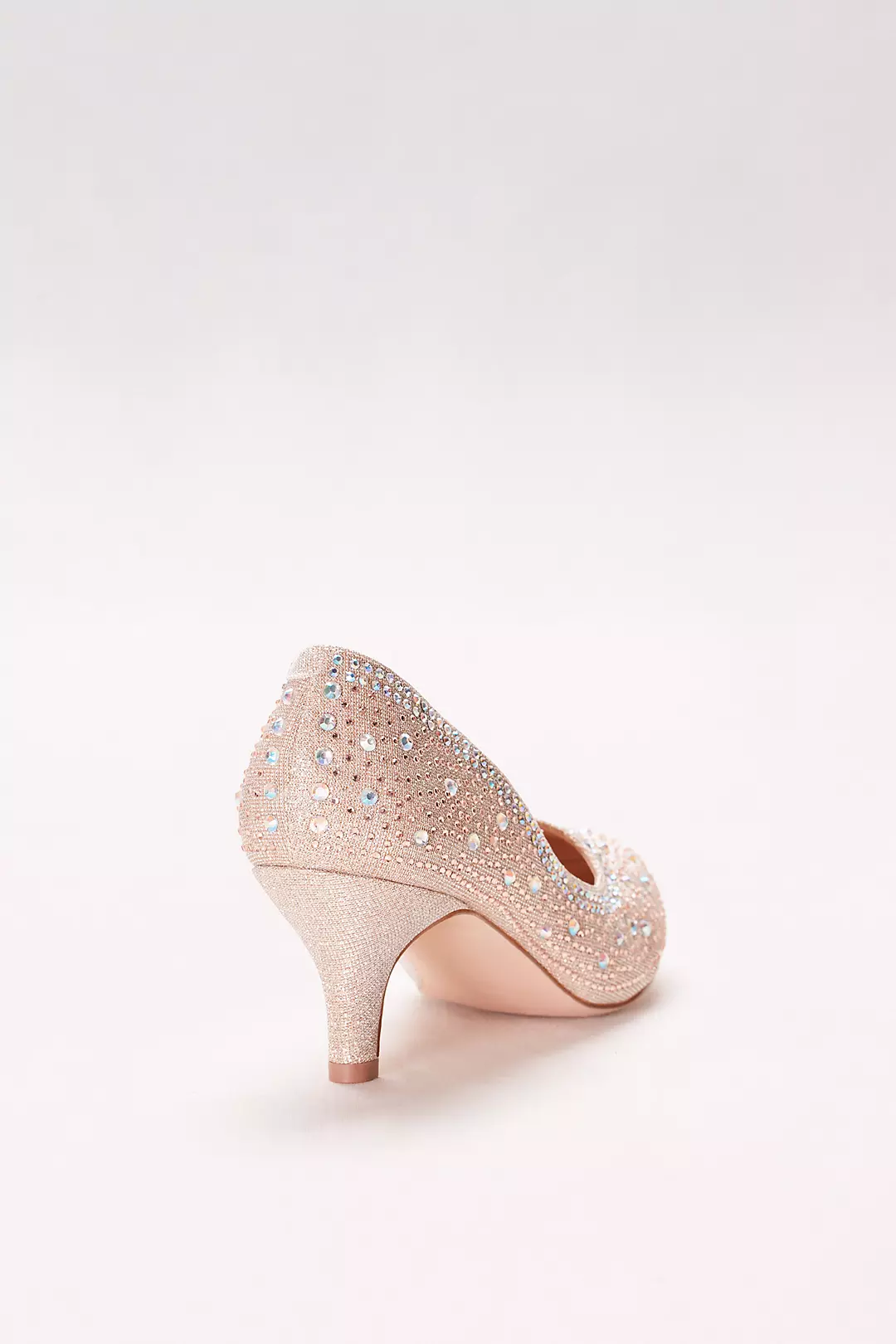 Low-Heeled Pumps with Crystal Embellishment Image 2