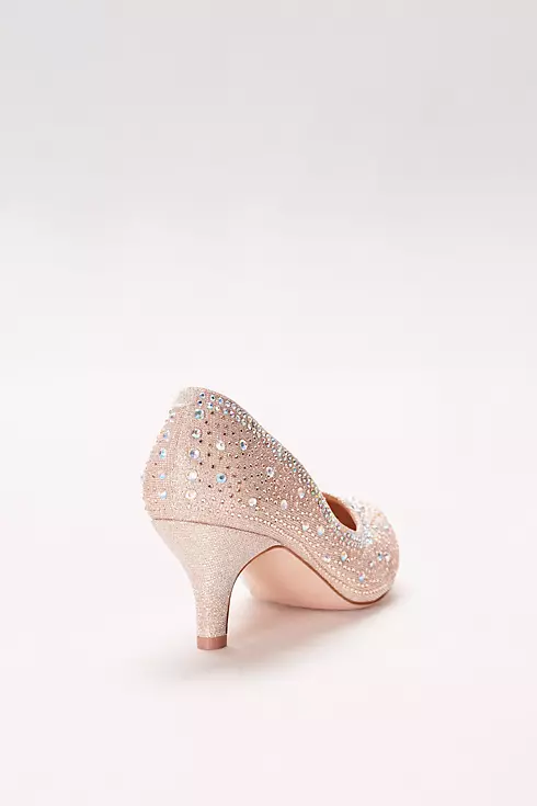 Low-Heeled Pumps with Crystal Embellishment Image 2