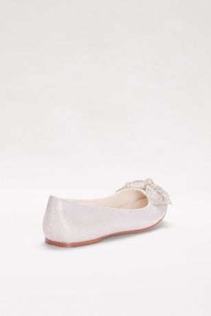 sparkly flats with bow