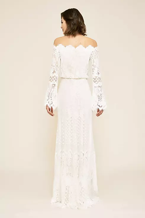 Izumi Off-the-Shoulder Bell Sleeve Wedding Gown Image 2