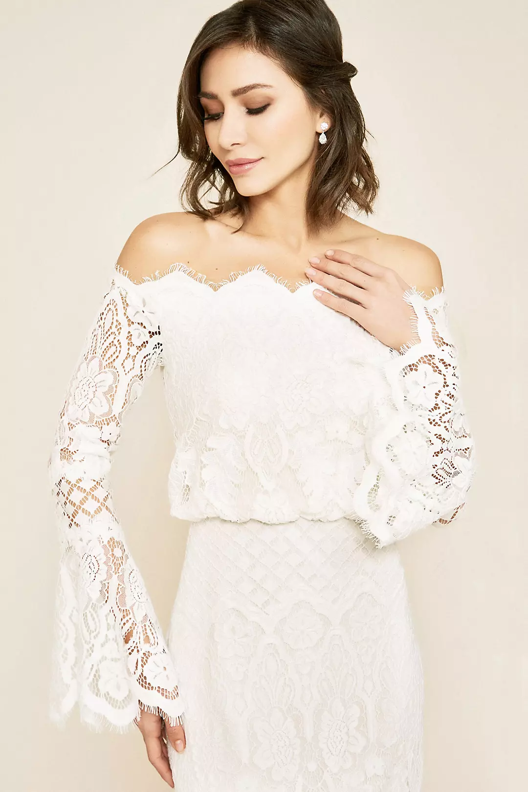 Izumi Off-the-Shoulder Bell Sleeve Wedding Gown Image 3