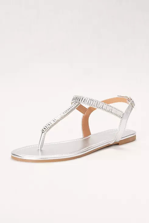 Baguette Crystal T-Strap Sandal Image 1