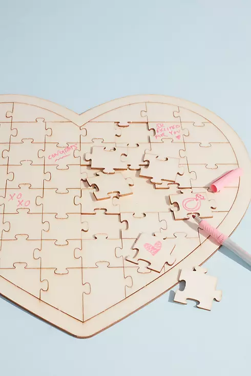 Heart Jigsaw Puzzle Guest Book Alternative Image 1