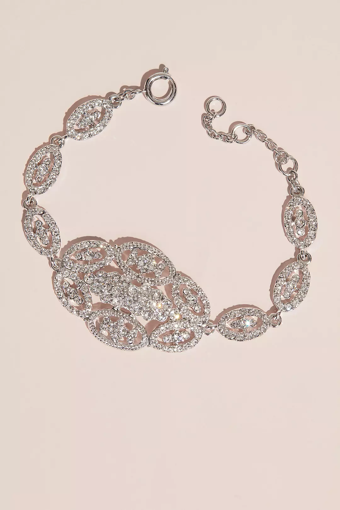 Swarovski Oval Cluster Crystal Link Bracelet Image