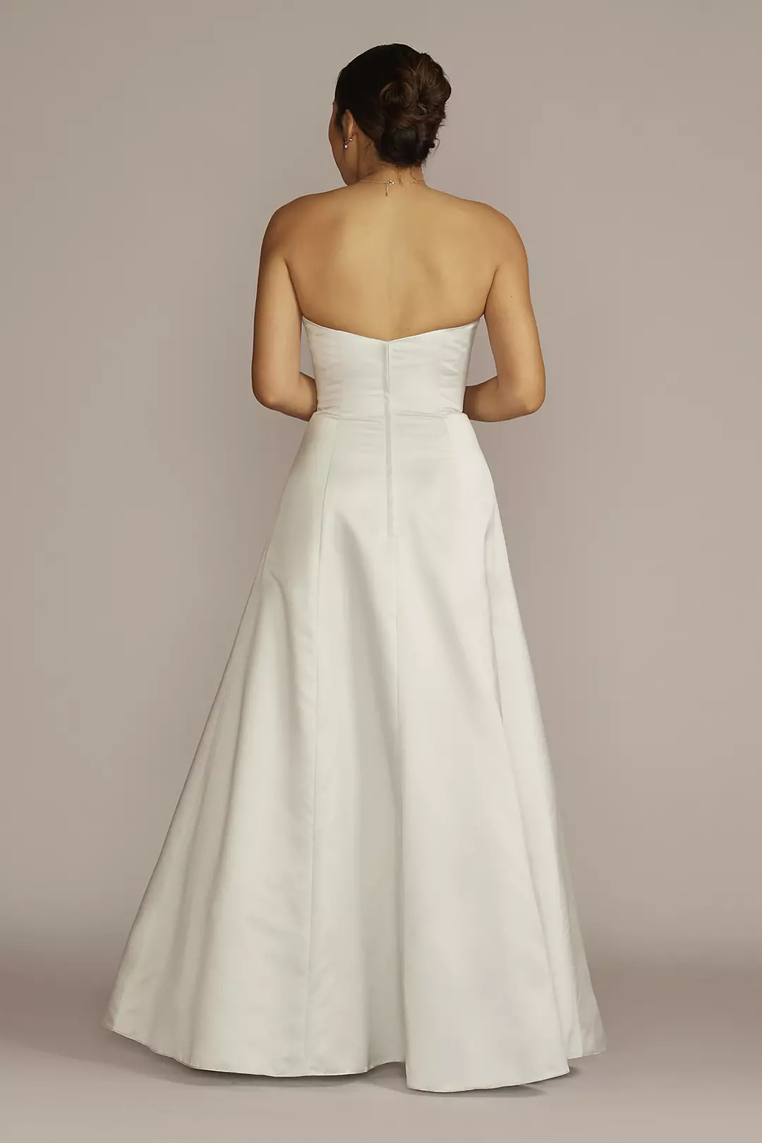 Strapless A-Line Satin Wedding Dress