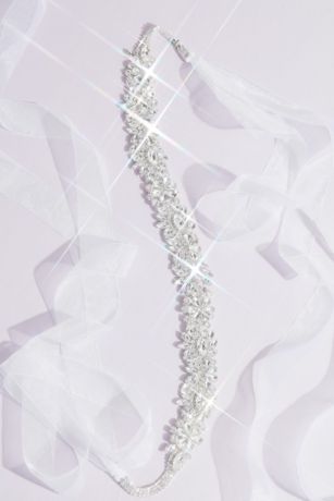 Pear and Marquise Crystal Scallop Sash