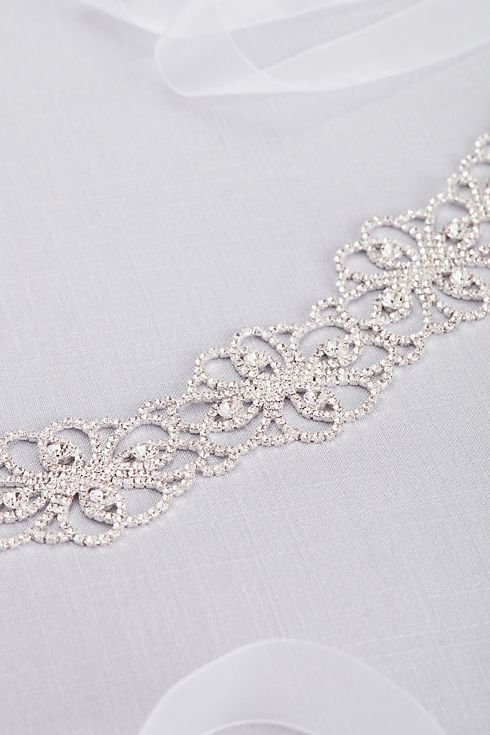 Intertwined Blooms Crystal Floral Sash Image