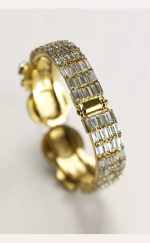 Crystal and Pearl Encrusted Hinge Bracelet Image 2