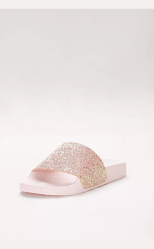 Iridescent Glitter Slides | David's Bridal
