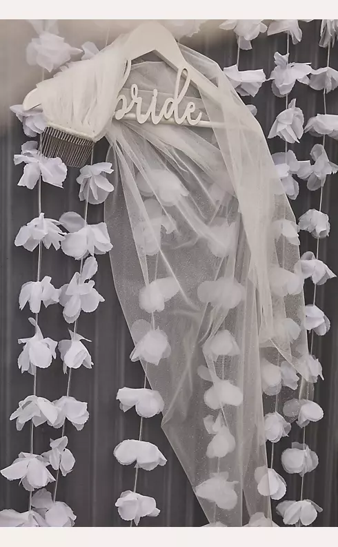 White Wooden Bride Hanger Image 3