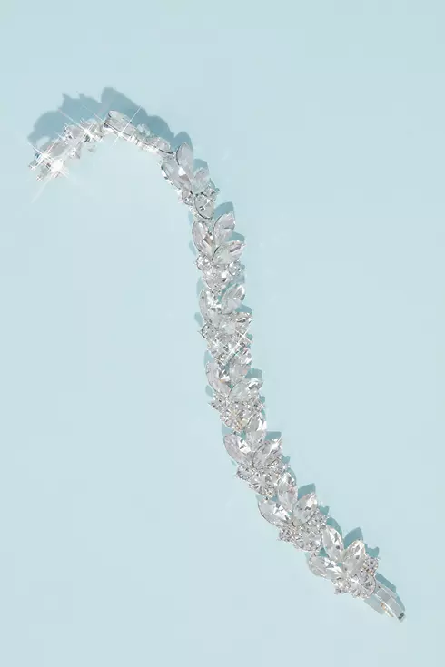 Marquise and Circle-Cut Crystal Clusters Bracelet Image 1