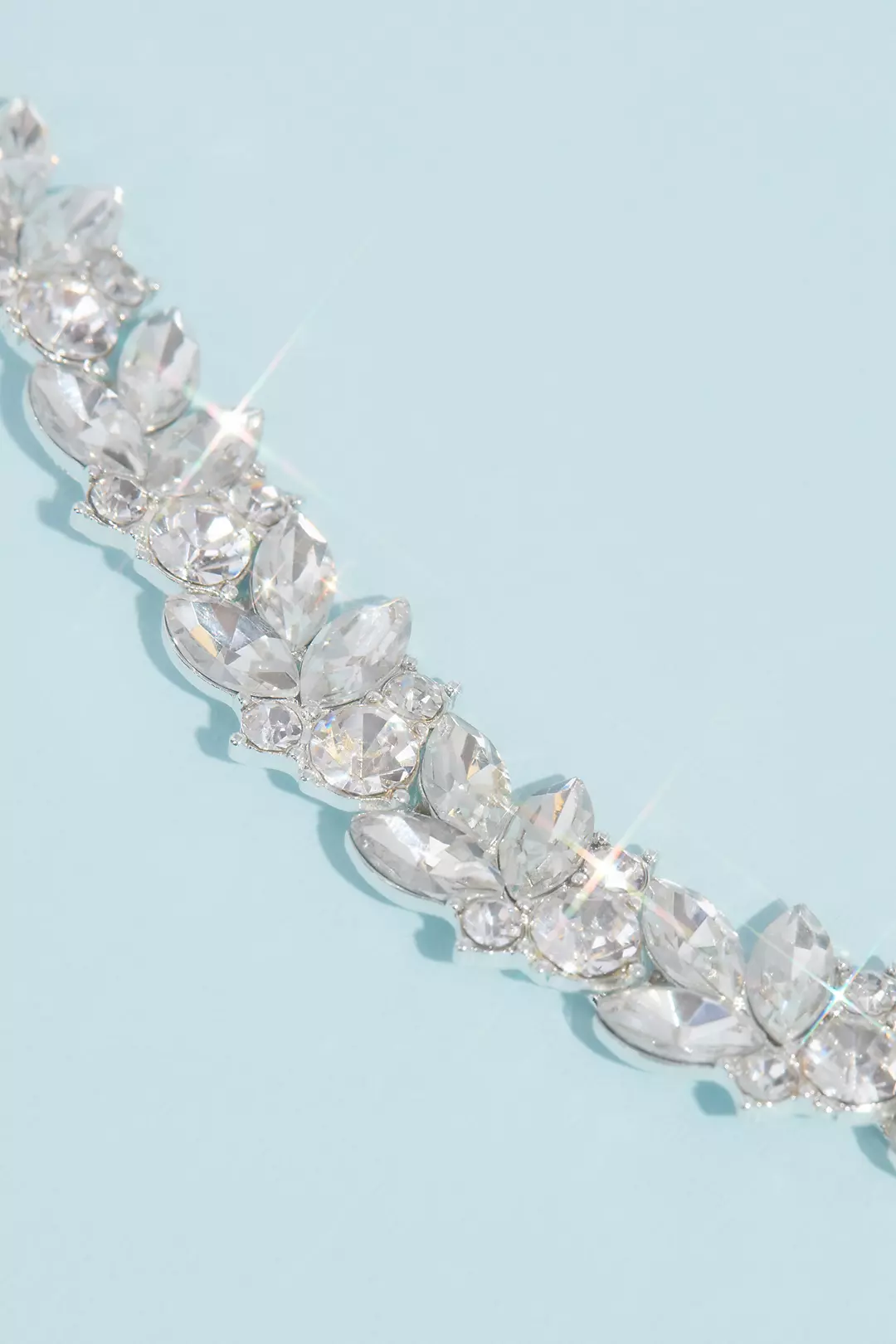Marquise and Circle-Cut Crystal Clusters Bracelet Image 2