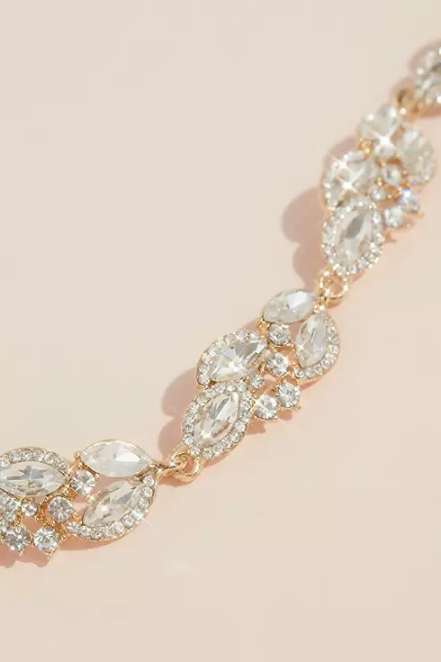 Haloed Marquise Crystal Clusters Bracelet Image 1