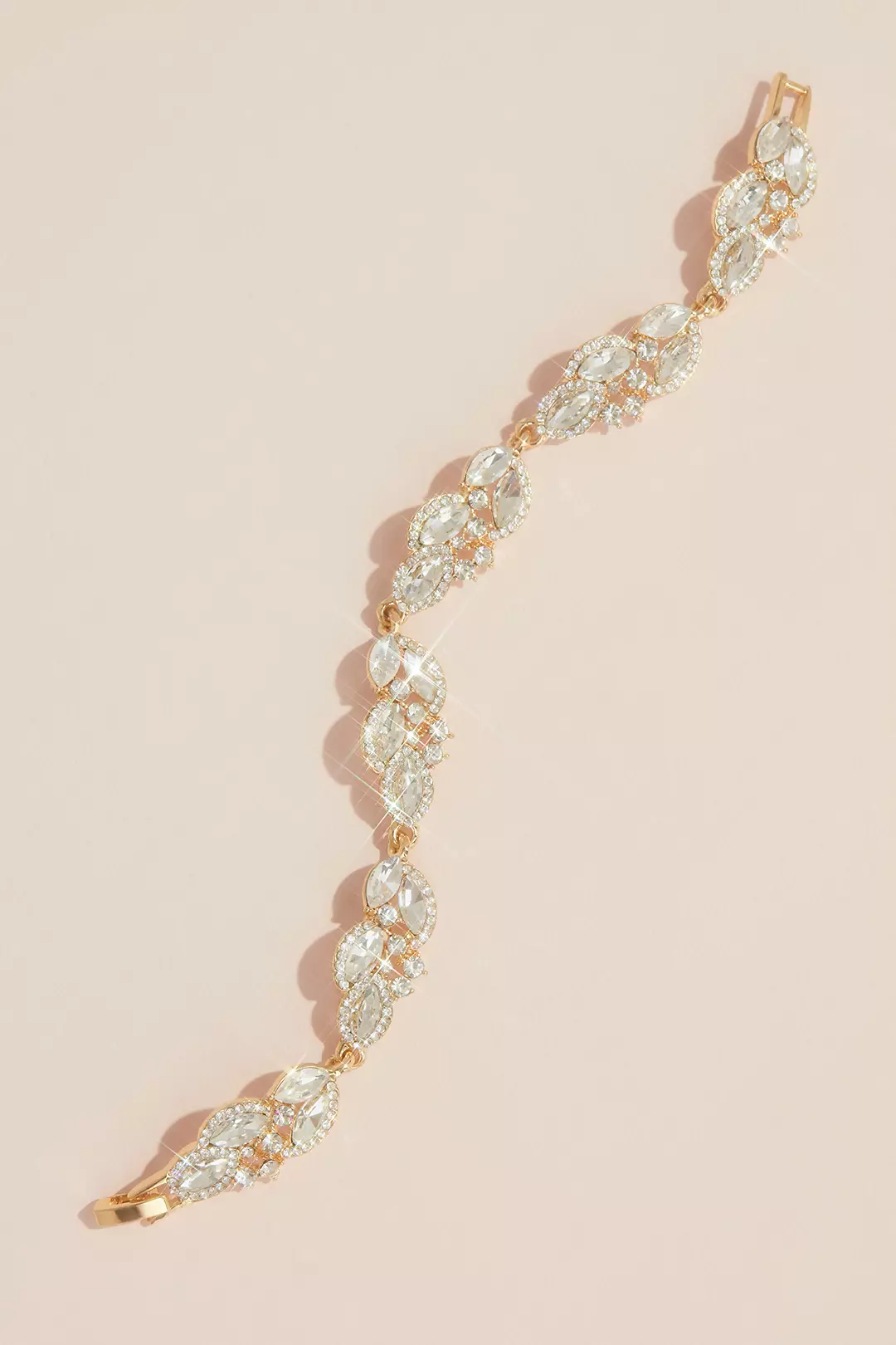 Haloed Marquise Crystal Clusters Bracelet Image 2