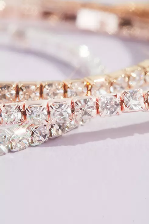 Sparkling Crystal Stretch Bracelet Set Image 2