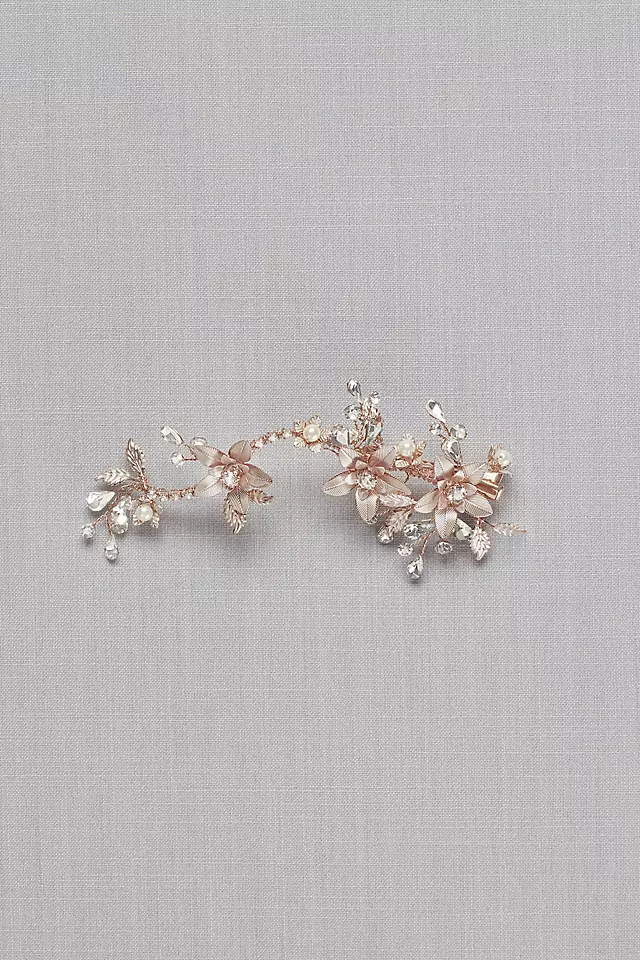Blooming Pearl and Crystal Hair Clip Image 3