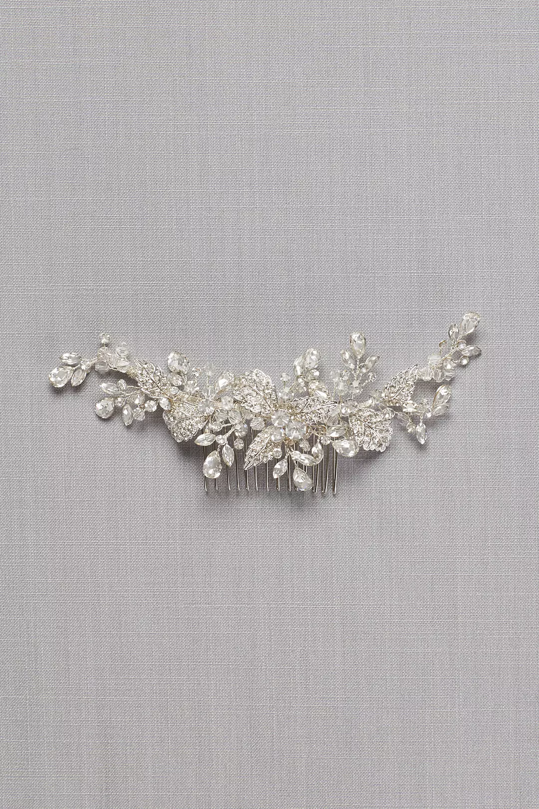 Pave Crystal Flower Hair Comb Image