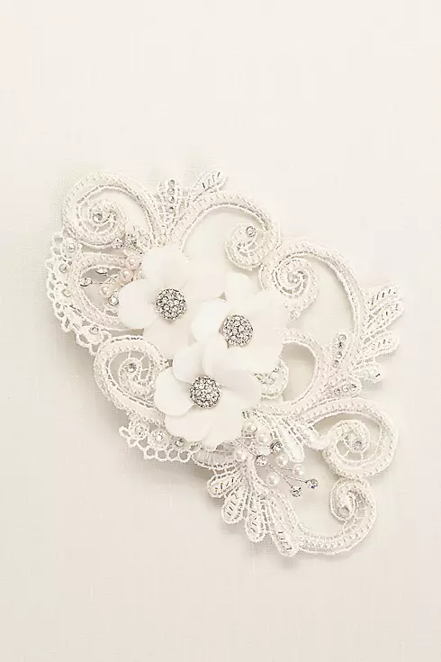 Galina Swirl and Pearl Coordinated Flower Clip Image 3