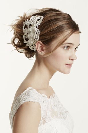 Galina Swirl and Pearl Coordinated Flower Clip | David display picture 1