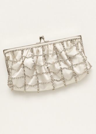 La Sera by Franchi Chain Link Crystal Clutch | David's Bridal