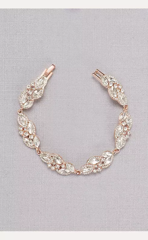 Faceted Crystal Leaves Bracelet Image 1