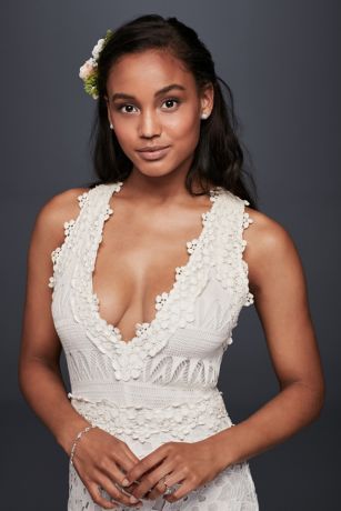 Guipure Lace and Crochet Jumpsuit | David's Bridal
