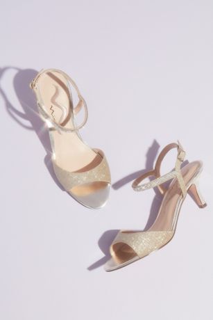 champagne color evening shoes