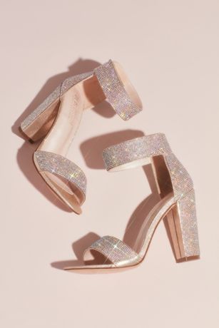 Nude heels 2024 with diamonds