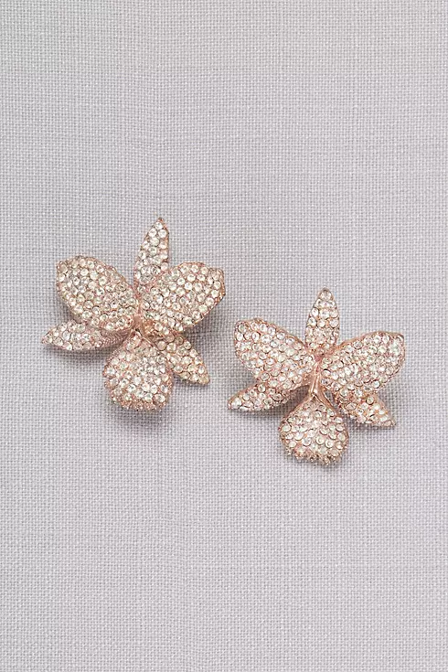 Pave Orchid Earrings Image 1
