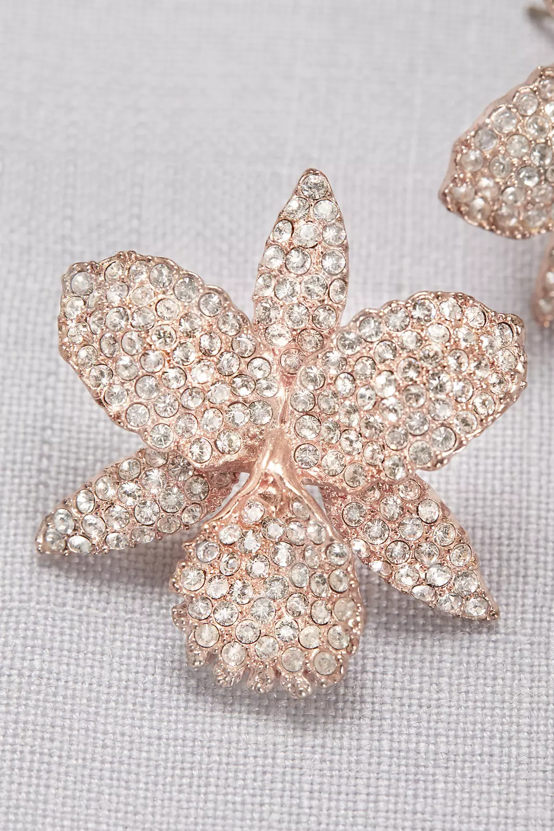 Pave Orchid Earrings | David's Bridal