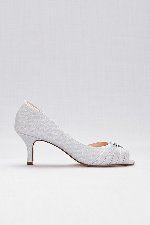Satin D'Orsay Peep-Toe Sandals Image 3