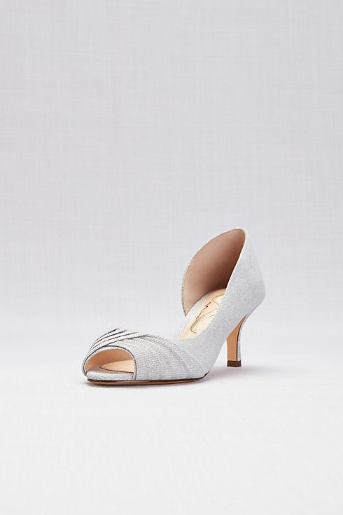 Satin D'Orsay Peep-Toe Sandals Image 1