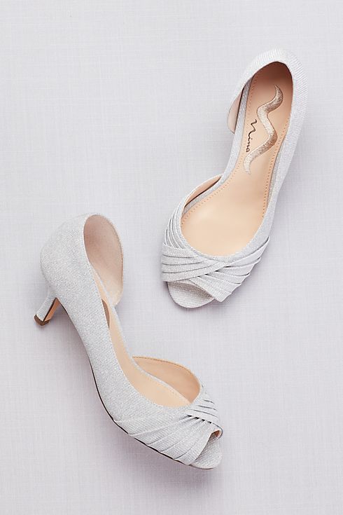 Satin D'Orsay Peep-Toe Sandals Image 4