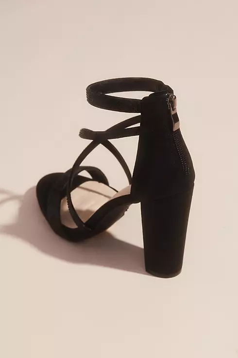 High block heel criss cross with zipper back Image 2