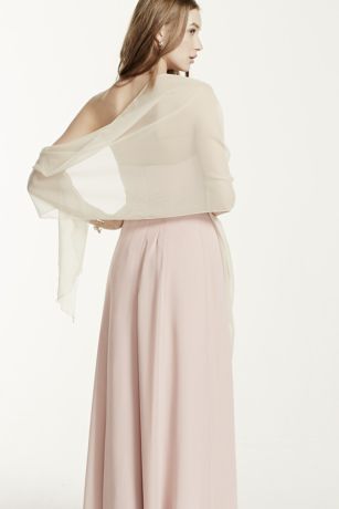 davids bridal chiffon wrap