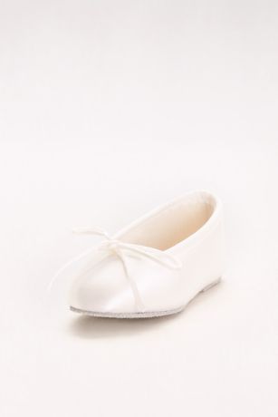 white satin ballet slippers