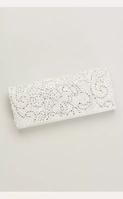 Lace and Crystal Clutch Image 1