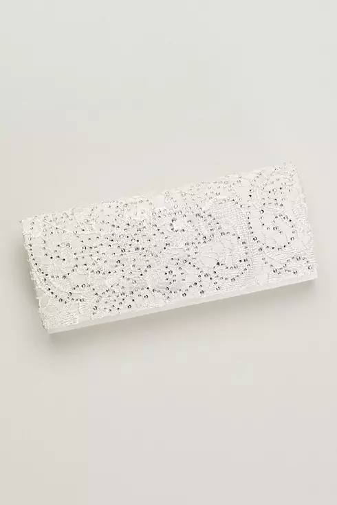 Lace and Crystal Clutch Image 1
