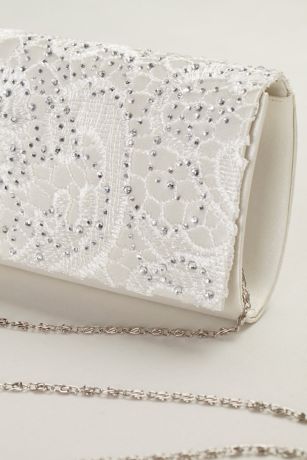 Lace and Crystal Clutch | David's Bridal