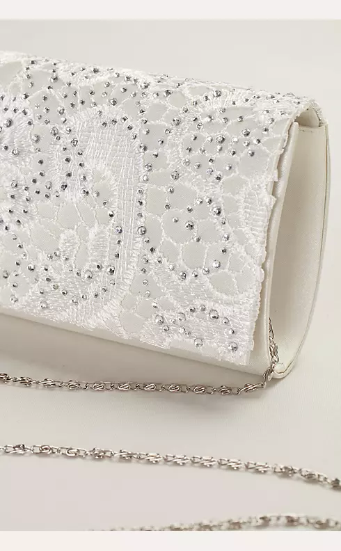 Lace and Crystal Clutch Image 3