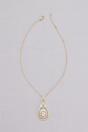 Crystal Web Pendant Necklace | David's Bridal