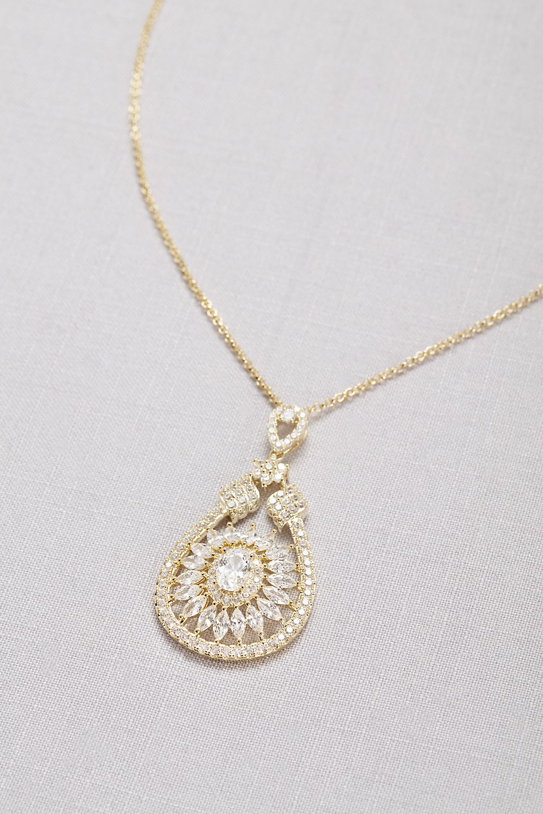 Crystal Web Pendant Necklace | David's Bridal