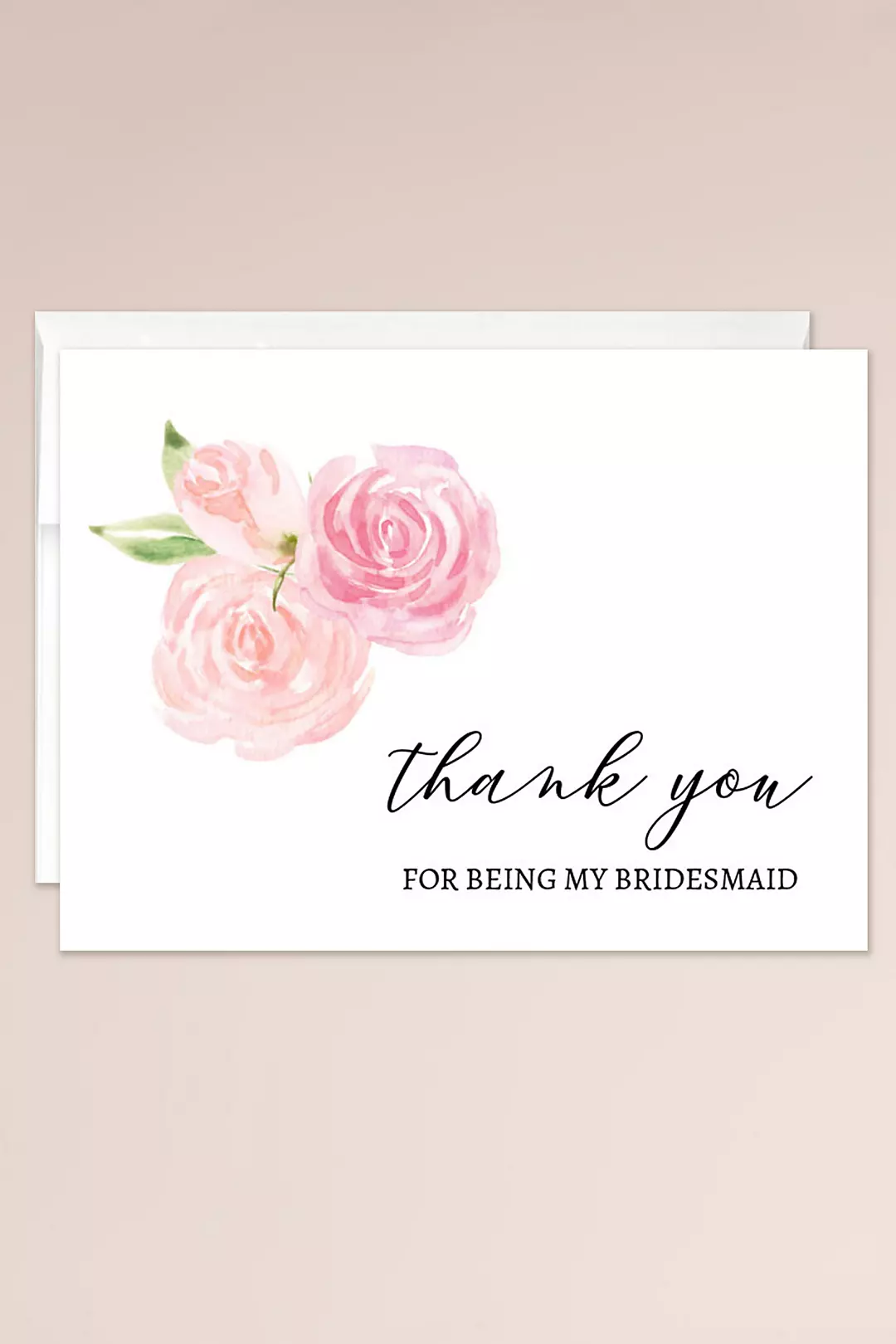 Floral Bridesmaid Thank You Blank Card Image
