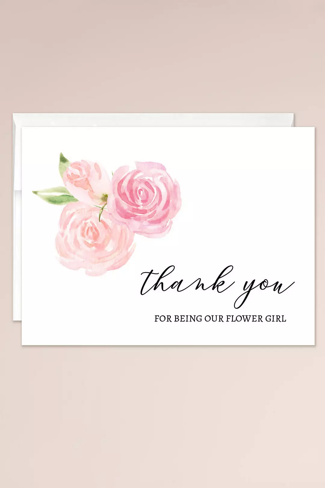 Thank You for Being Our Flower Girl Blank Card Image