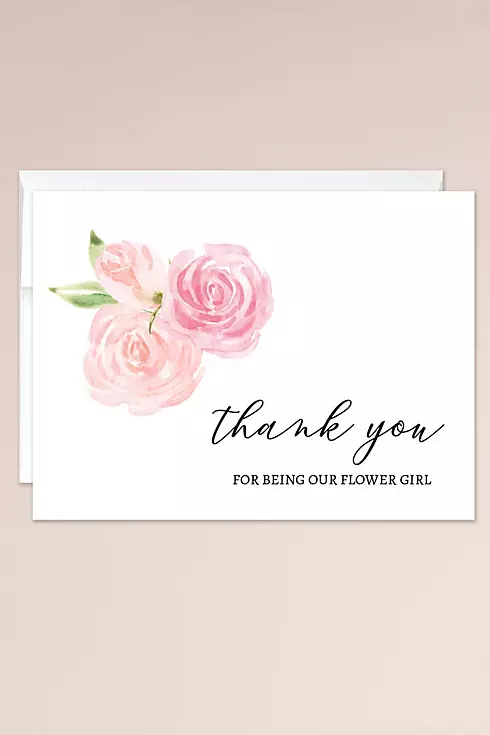 Thank You for Being Our Flower Girl Blank Card Image 1