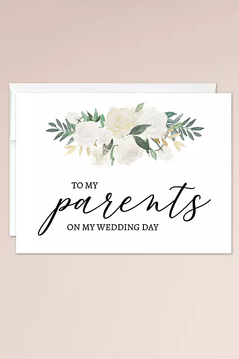 To My Parents on My Wedding Day Blank Card Image 1