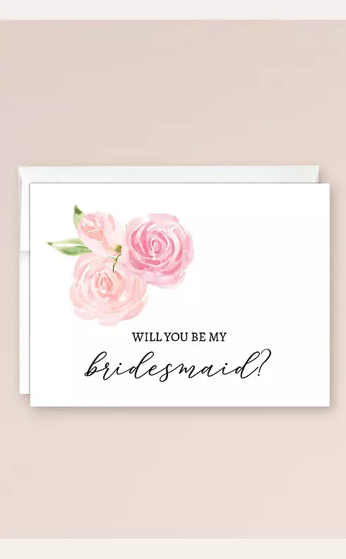 Will You Be My Bridesmaid Blank Card Image 1